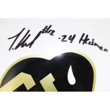 Travis Hunter Signed Colorado Buffaloes Pro White Helmet Heisman Beckett 53332