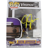 Justin Jefferson Autographed Minnesota Vikings Funko Pop! #239 Beckett 48834