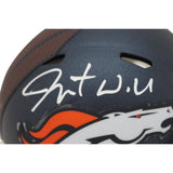 Javonte Williams Autographed/Signed 2024 Alternate Mini Helmet Beckett 47666