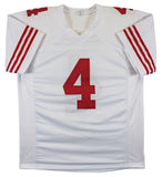 Jake Moody Authentic Signed White Pro Style Jersey Autographed BAS Witnessed