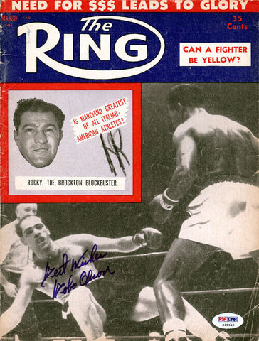 Carl "Bobo" Olson Autographed Signed The Ring Magazine Cover PSA/DNA #S48618