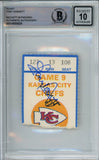 Tony Dorsett Signed 11/20/1983 vs Chiefs Ticket Stub Beckett 10 Slab 39259