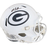 Matthew Golden Signed Green Bay Packers F/S 24 STS Helmet Beckett Witness 51685