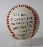 Stan Musial Autographed/Inscribed HOF '69 & Lifetime Stats Ball LE #272/1000 PSA