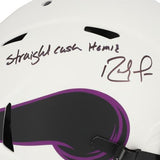 Randy Moss Minn Vikings Signed Lunar Eclipse Helmet "Straight Cash Homie"Insc
