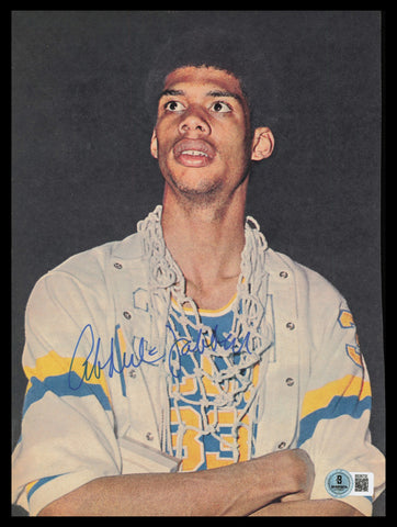 Kareem Abdul Jabbar Autographed 8x11 Magazine Page Photo UCLA Beckett QR BS36732