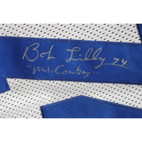 Bob Lilly Autographed/Signed Custom White XL Jersey 3 Insc Beckett 48488