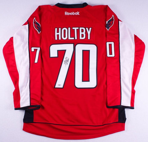 Braden Holtby Signed Capitals Jersey (PSA COA) 2018 Stanley Cup Champion Goalie