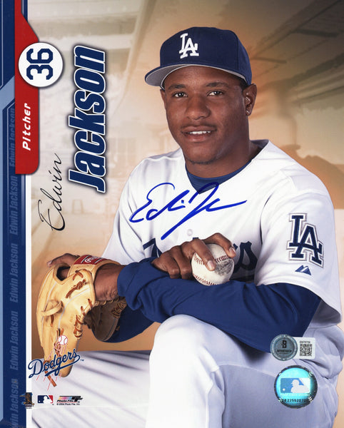 Edwin Jackson Autographed Los Angeles Dodgers 8x10 Photo Beckett Authenticated