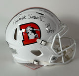 Patrick Surtain II Autographed/2X Inscribe Pro Snowcapped Broncos Helmet BAS COA