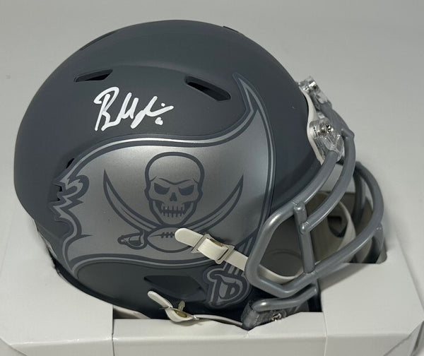 Buccaneers QB BAKER MAYFIELD Signed Riddell SLATE Speed Mini Helmet AUTO - BAS