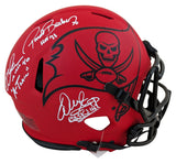 Bucs (3) Alstott, Barber & Sapp Signed Rave Full Size Speed Proline Helmet BAS W