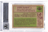 John Elway Signed 1984 Topps #63 Trading Card Beckett 38771