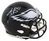 Eagles A.J. Brown Signed Alternate 2022 Speed Mini Helmet W/ Case BAS Witnessed