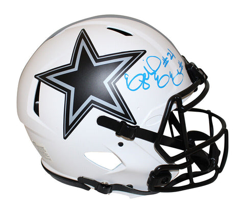 Ezekiel Elliott Signed Dallas Cowboys Authentic Lunar Speed Helmet Beckett 37025