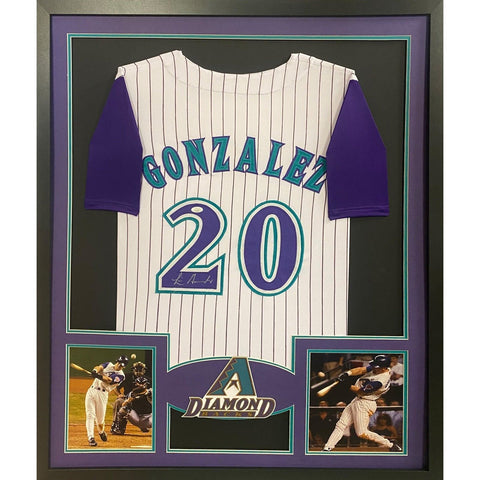 Luis Gonzalez Autographed Signed Framed Arizona Diamondbacks Jersey JSA