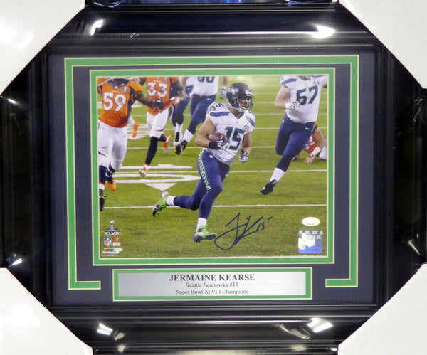 JERMAINE KEARSE AUTOGRAPHED SIGNED FRAMED 8X10 PHOTO SEAHAWKS SB MCS HOLO 107803