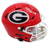 Brock Bowers Signed Georgia Bulldogs Speed Flex Authentic Red NCAA Helmet