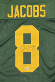Packers Running Back JOSH JACOBS Signed Custom Replica 1950's Jersey AUTO - BAS
