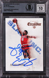 76ers Julius Erving Signed 2014 Panini Excalibur Slam Inc. Card Auto 10 BAS Slab