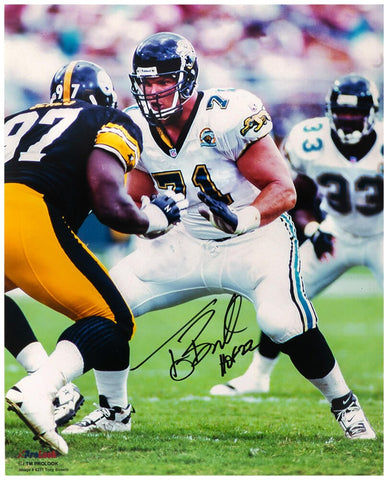 Tony Boselli Signed Jaguars Action 16x20 Photo w/HOF'22 - (SCHWARTZ SPORTS COA)