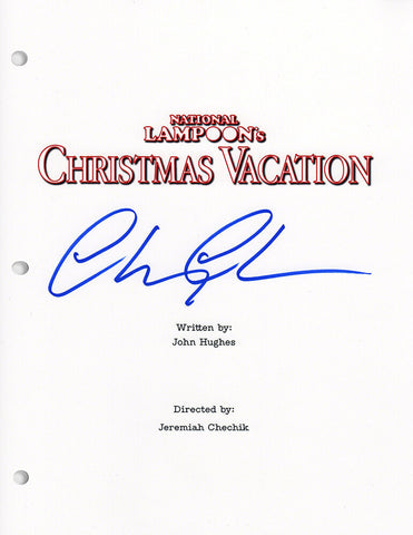 Chevy Chase Signed Christmas Vacation Movie Script Cover Page - (SCHWARTZ COA)