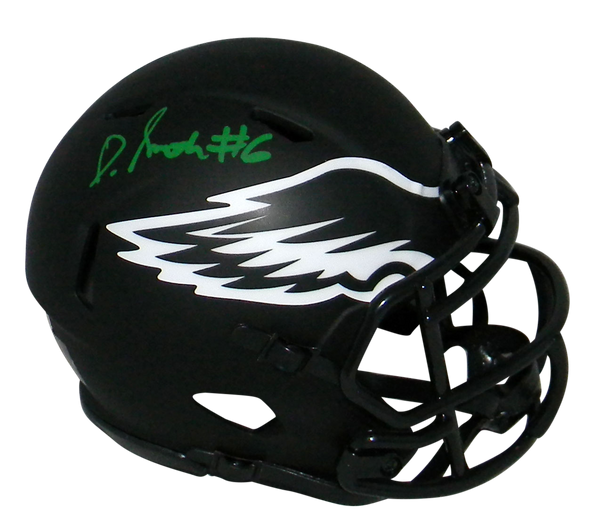 DEVONTA SMITH AUTOGRAPHED PHILADELPHIA EAGLES ECLIPSE SPEED MINI HELMET BECKETT