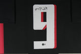 MICHAEL PENIX JR (Falcons black TOWER) Signed Autograph Framed Jersey Beckett