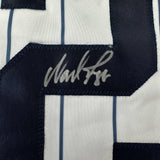 Autographed/Signed Wade Boggs New York Pinstripe Jersey Beckett BAS COA