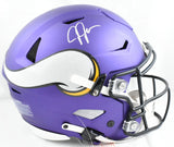 Justin Jefferson Autographed Vikings F/S Speed Flex Helmet - Beckett W Hologram