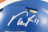 Troy Franklin Autographed/Signed Denver Broncos TB Mini Helmet Beckett W 59397