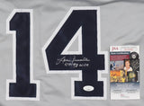Lou Piniella Signed New York Yankees Road Jersey Inscribed "77-78 WSC" (JSA COA)