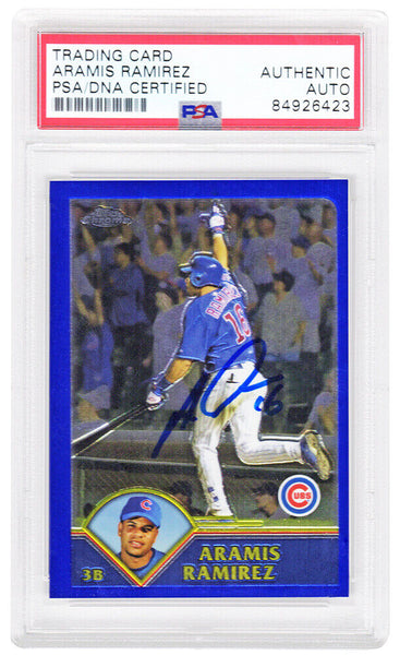 Aramis Ramirez Signed Cubs 2003 Topps Traded Chrome Card #T112 -PSA Encapsulated