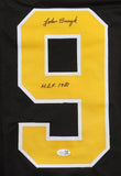 John Bucyk Signed Boston Bruins Throwback Jersey Inscribed "HOF 1981" (JSA)