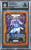 Vikings Harrison Smith Signed 2023 Panini Prizm Orange Disco #192 Card BAS Slab