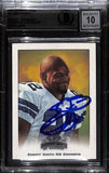 Emmitt Smith Signed 2002 Gridiron Kings #21 Trading Card Grade 10 Beckett 43870