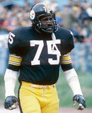 Mean Joe Greene Signed Pittsburgh Steelers Jersey Inscribed "HOF 87"(Beckett) DT
