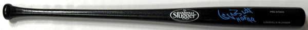Royals GEORGE BRETT Signed Louisville Slugger Black Bat AUTO w/ HOF '99 - BAS