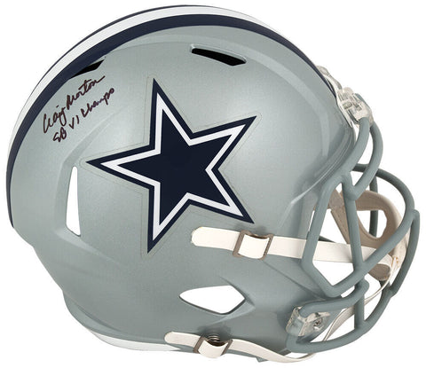 Craig Morton Signed Cowboys Riddell F/S Speed Replica Helmet w/Champs - (SS COA)
