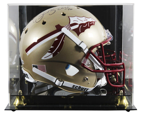 FSU Derrick Brooks "CHOF 16" Signed Schutt Full Size Rep Helmet W/ Case BAS Wit