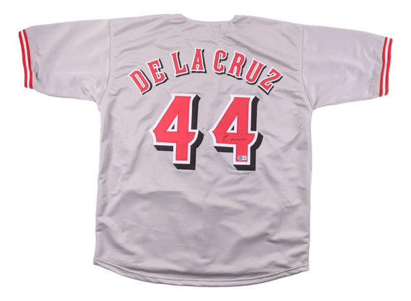 Elly De La Cruz Cincinnati Signed Gray Baseball Jersey BAS