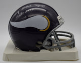 Mick Tingelhoff HOF Vikings Signed/Inscribed Mini Football Helmet JSA 212277