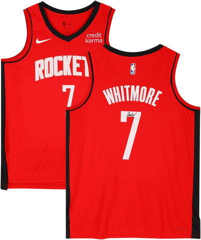 Cam Whitmore Houston Rockets Autographed Red Nike Icon Edition Swingman Jersey