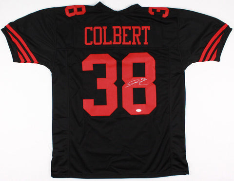 Adrian Colbert Signed 49ers Black Jersey (TSE COA) San Francisco Rookie Safety