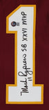 Mark Rypien "SB XXVI MVP" Authentic Signed Maroon Pro Style Jersey BAS Witnessed