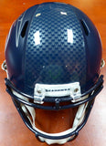 RUSSELL WILSON AUTOGRAPHED SEAHAWKS SPEED FULL SIZE HELMET IN SILVER RW 113611