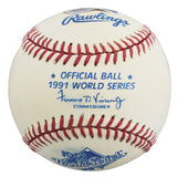 Twins Jack Morris "1991 W.S. MVP" Signed 1991 WS Logo OML Baseball BAS #BV01142