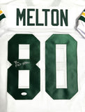 Packers Receiver BO MELTON Signed Custom Replica White Jersey AUTO - JSA