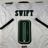 Autographed/Signed D'Andre Swift Philadelphia White Football Jersey JSA COA