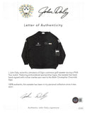 John Daly Signed Match Worn Black Johnstons of Elgin Cashmere Sweater BAS
